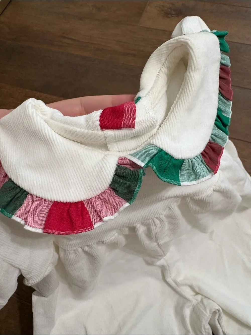 James & Lottie Christmas Corduroy Romper 3M Baby Girl